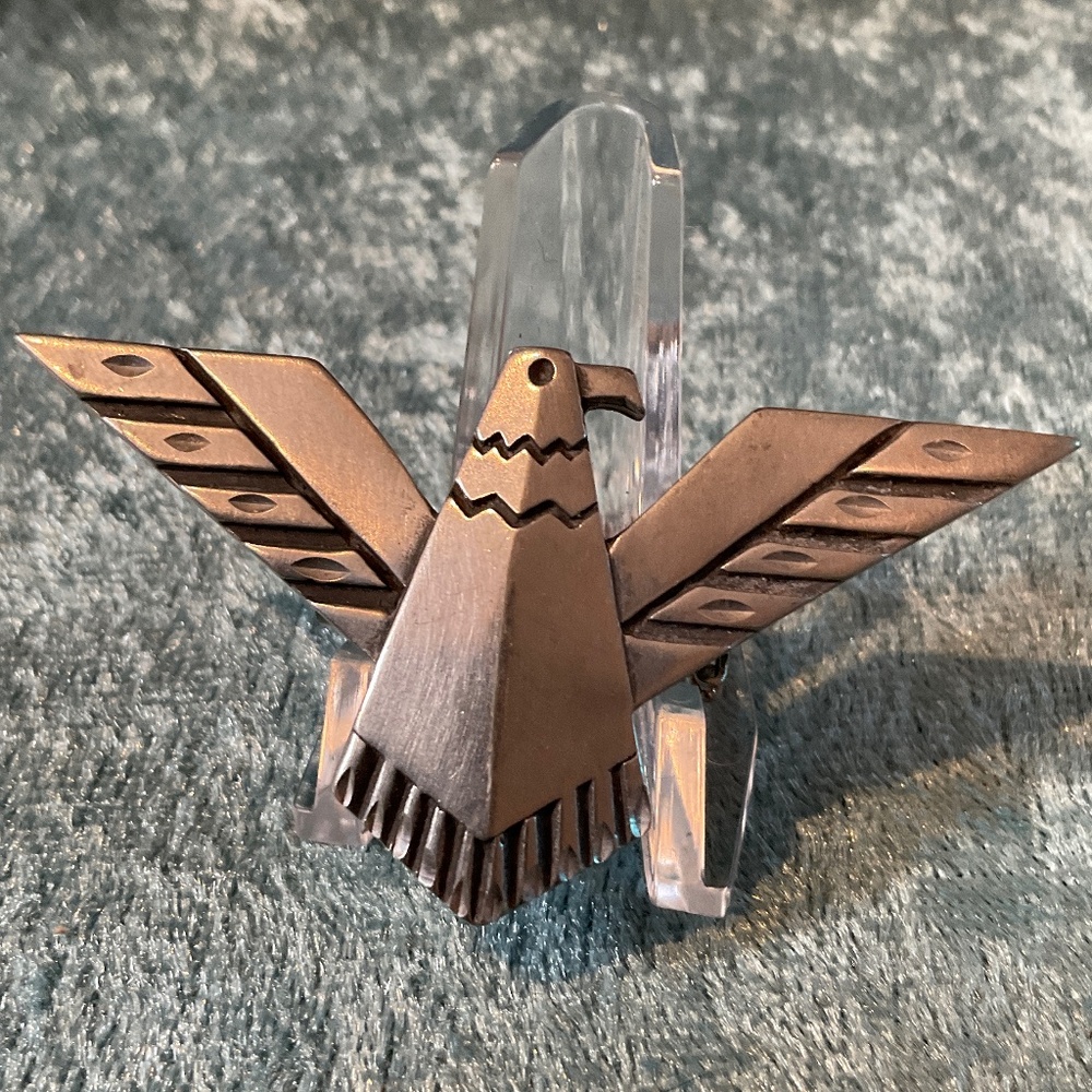 Vintage Ege 89 Pewter Eagle Pin